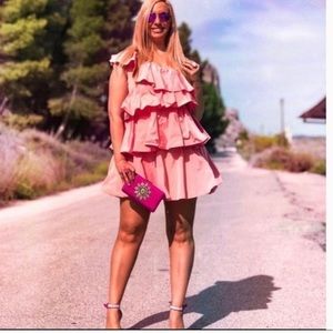 ZARA LIMITED EDITION RUFFLED ASYMMETRIC DRESS